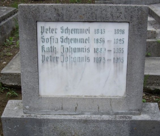 Schemmel Peter 1843-1898 Kieltsch Sofia 1856-1925 Grabstein